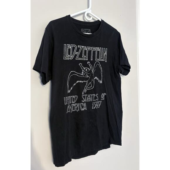Led Zeppelin United States Of America 1977 Tour Black T Shirt Size Medium - Picture 3 of 5